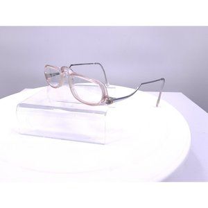 Clearvision Eyeglasses In Cristal Clear Pink Frame And Silver Temples Vntg (L-59
